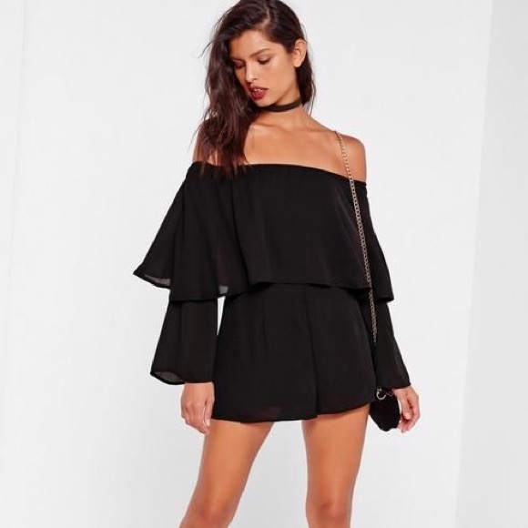 Missguided Dresses & Skirts - NWOT Romper Missguided Off the Shoulder